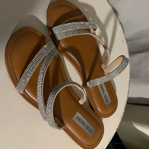 Steven Madden Rhinestone Slides - Picture 2 of 2